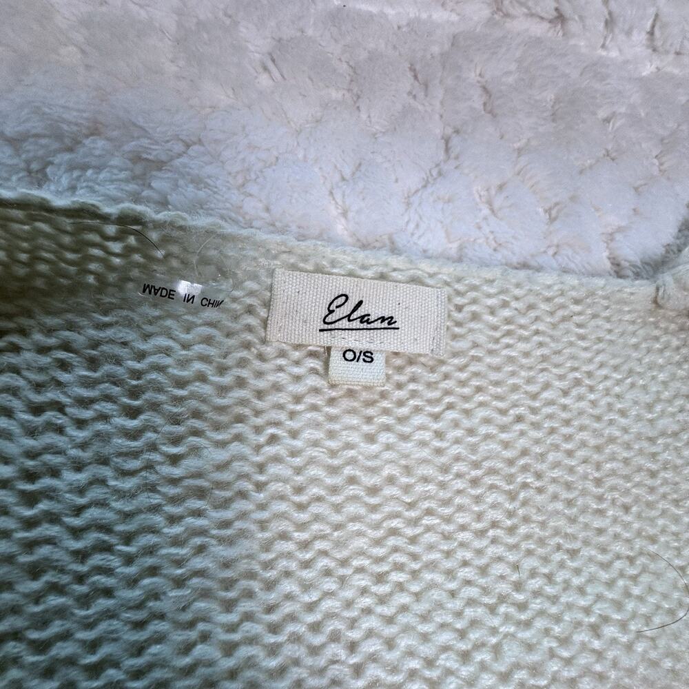 Elan Rock & Love Cream Chunky Knit Cardigan Oversized Open Front One Size - Picture 4 of 7